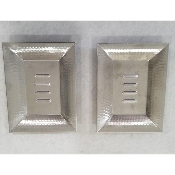 Hammered edge stainless trays made in india new - Picture 1 of 10